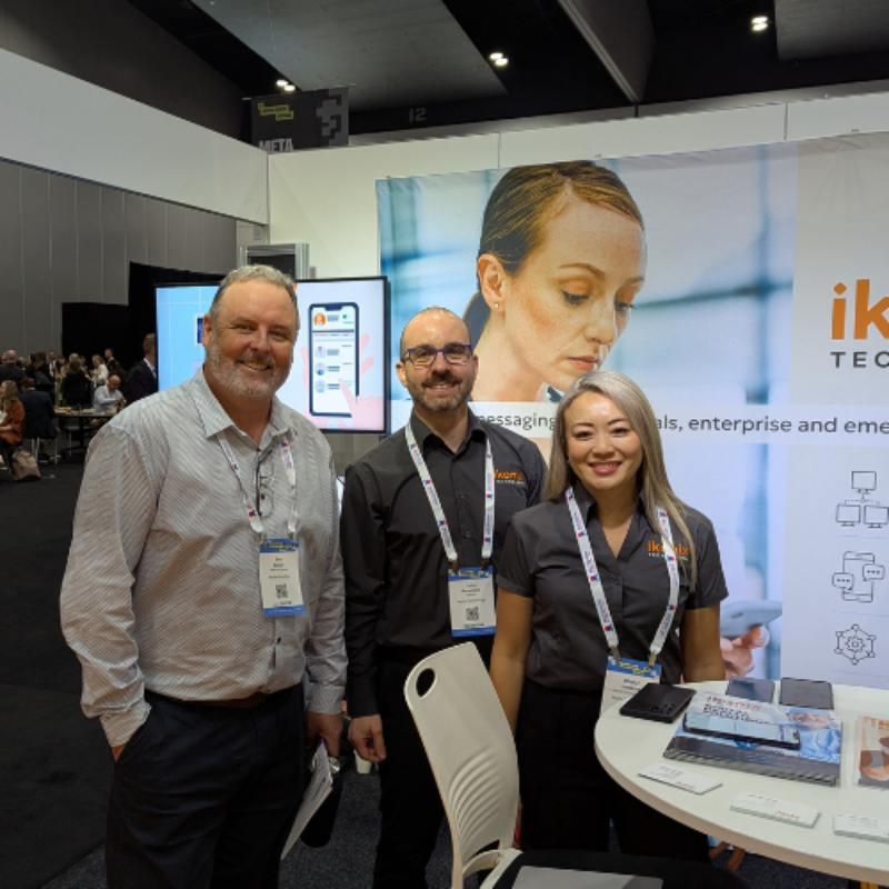 Carlo Cheryl with guest at our 2025 booth