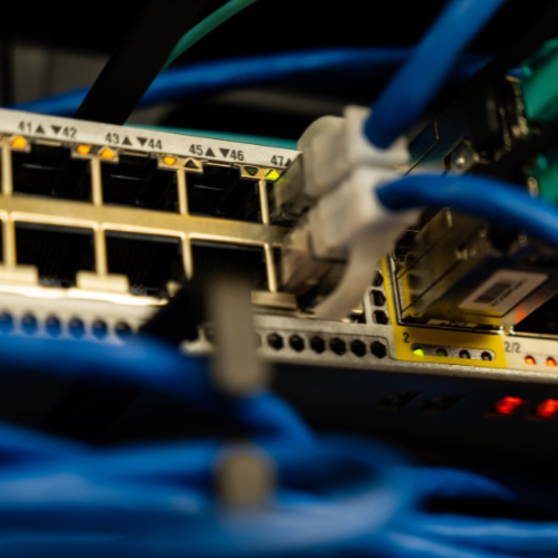 Ethernet switch closeup