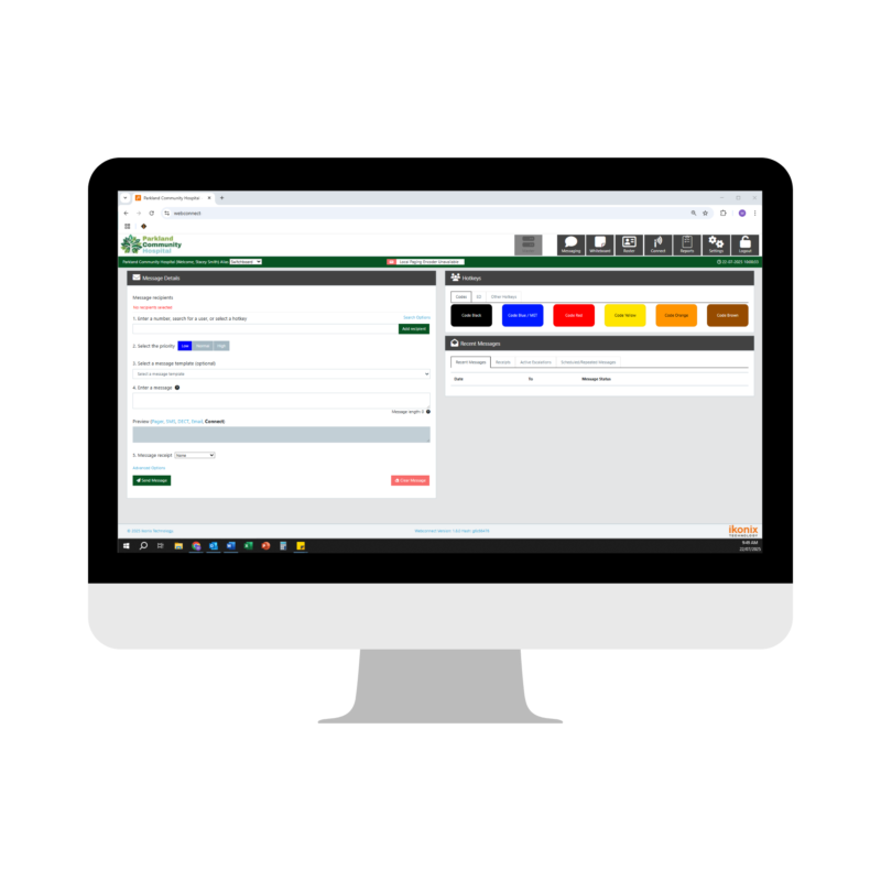 Parkland Web Connect Messaging Home 2k