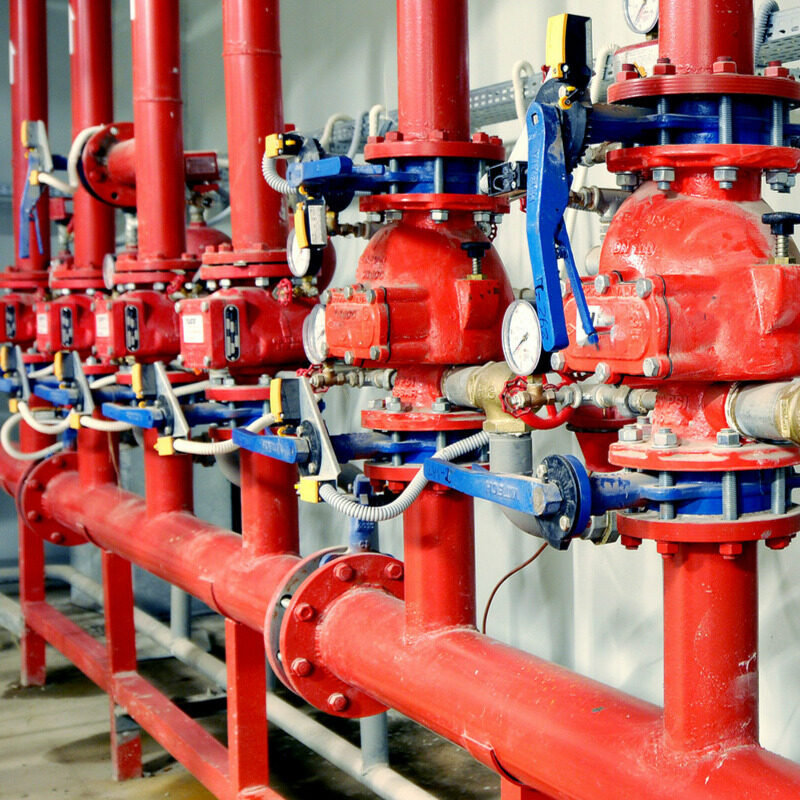 Red fire system infrastructure piping