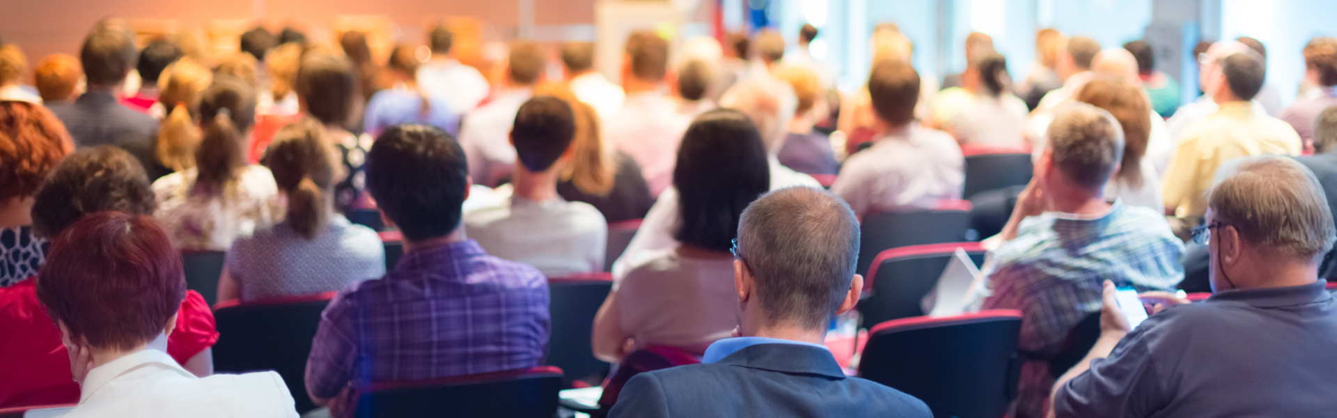 Conference presentation with full audience