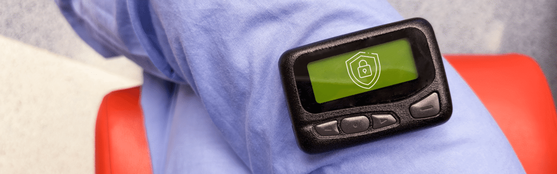 Secure pager on lap